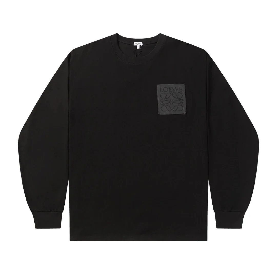 Loewe Leather Patch Long-Sleeve T-Shirt White - 17