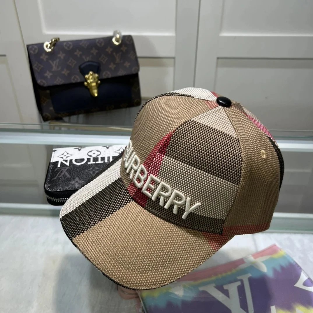 Burberry Classic Check Baseball Cap Beige - 17