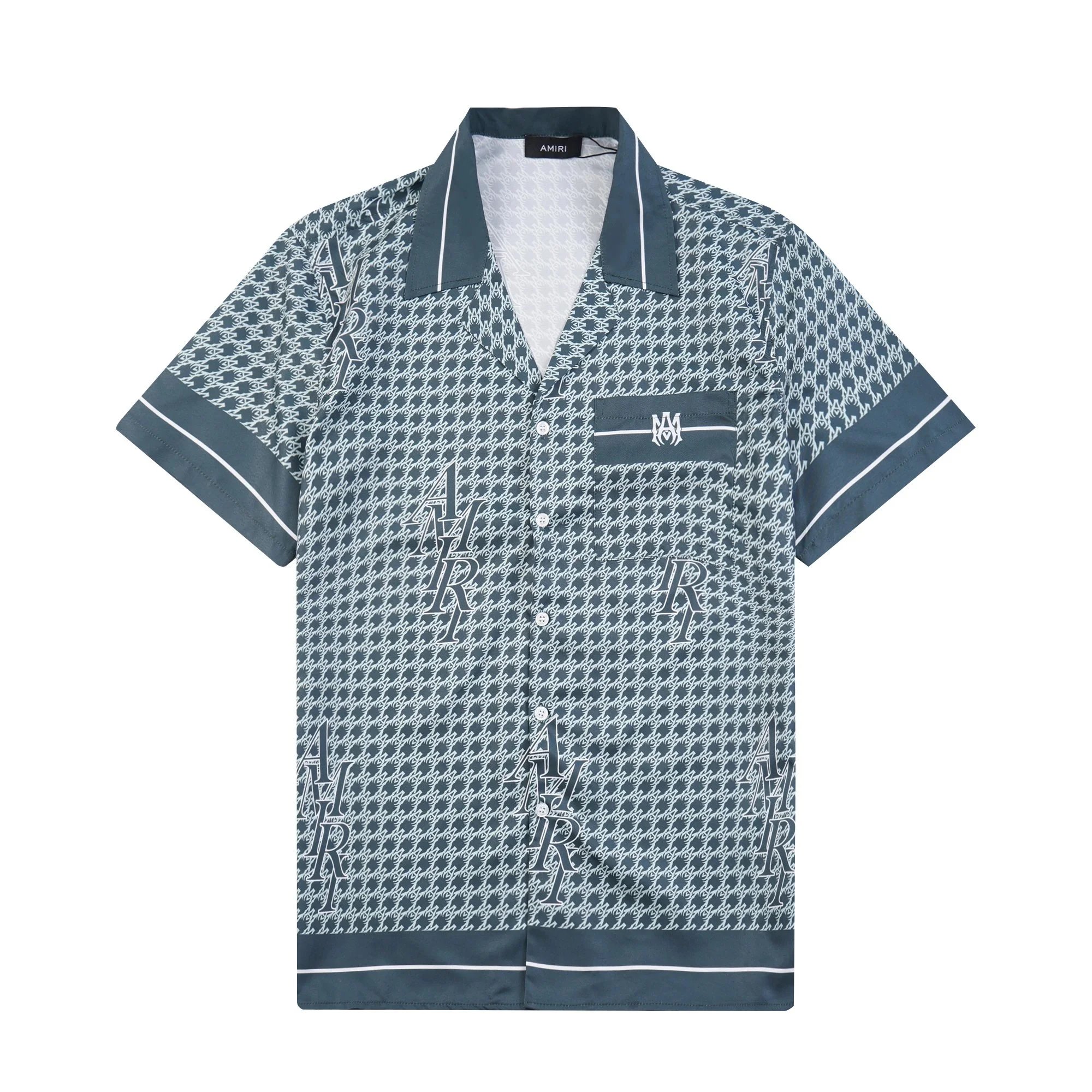Amiri Floral Print Short-Sleeve Shirt Navy - 34