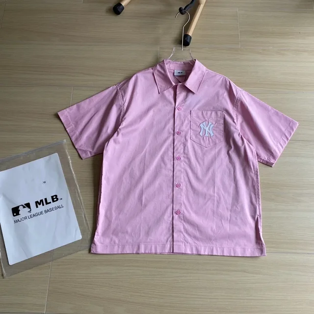 MLB Shirts Short-sleeve button-up logo-print shirt product detail image 21