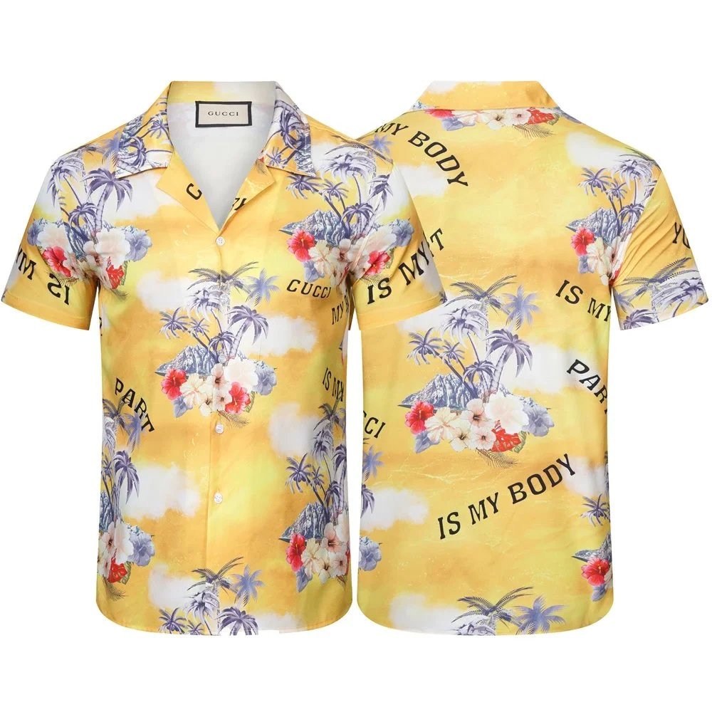 Gucci Floral Print Short-Sleeve Shirt Multicolor - 23