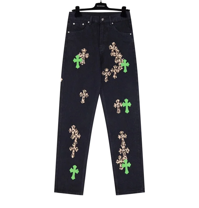 Unbranded Jeans Straight-Leg Cross Appliqué product detail image 14