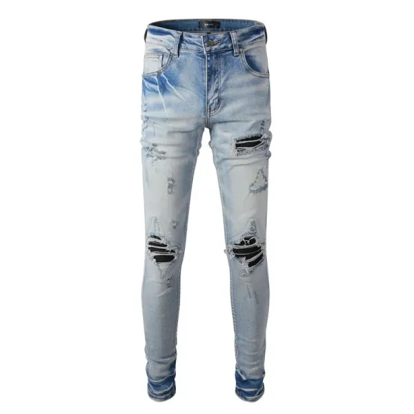 Amiri Distressed Patchwork Black Jeans - 18