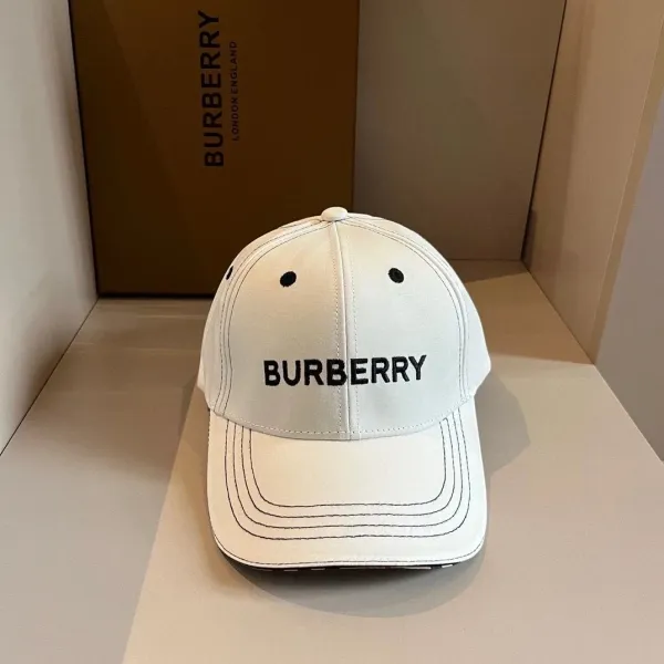 Burberry Logo Embroidery Baseball Cap Black - 30