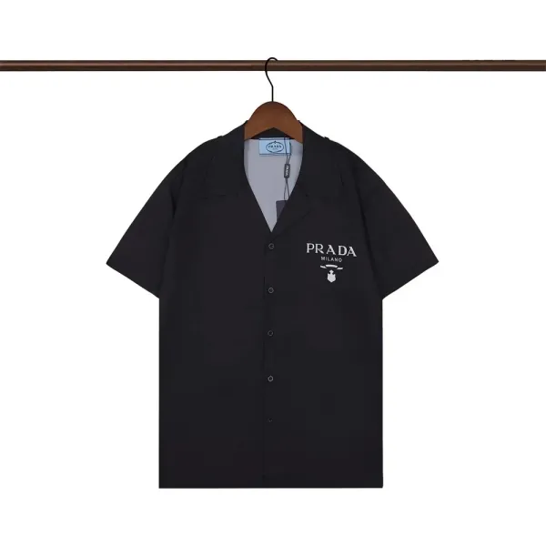 Prada Camouflage Panel Shirt Black - 23