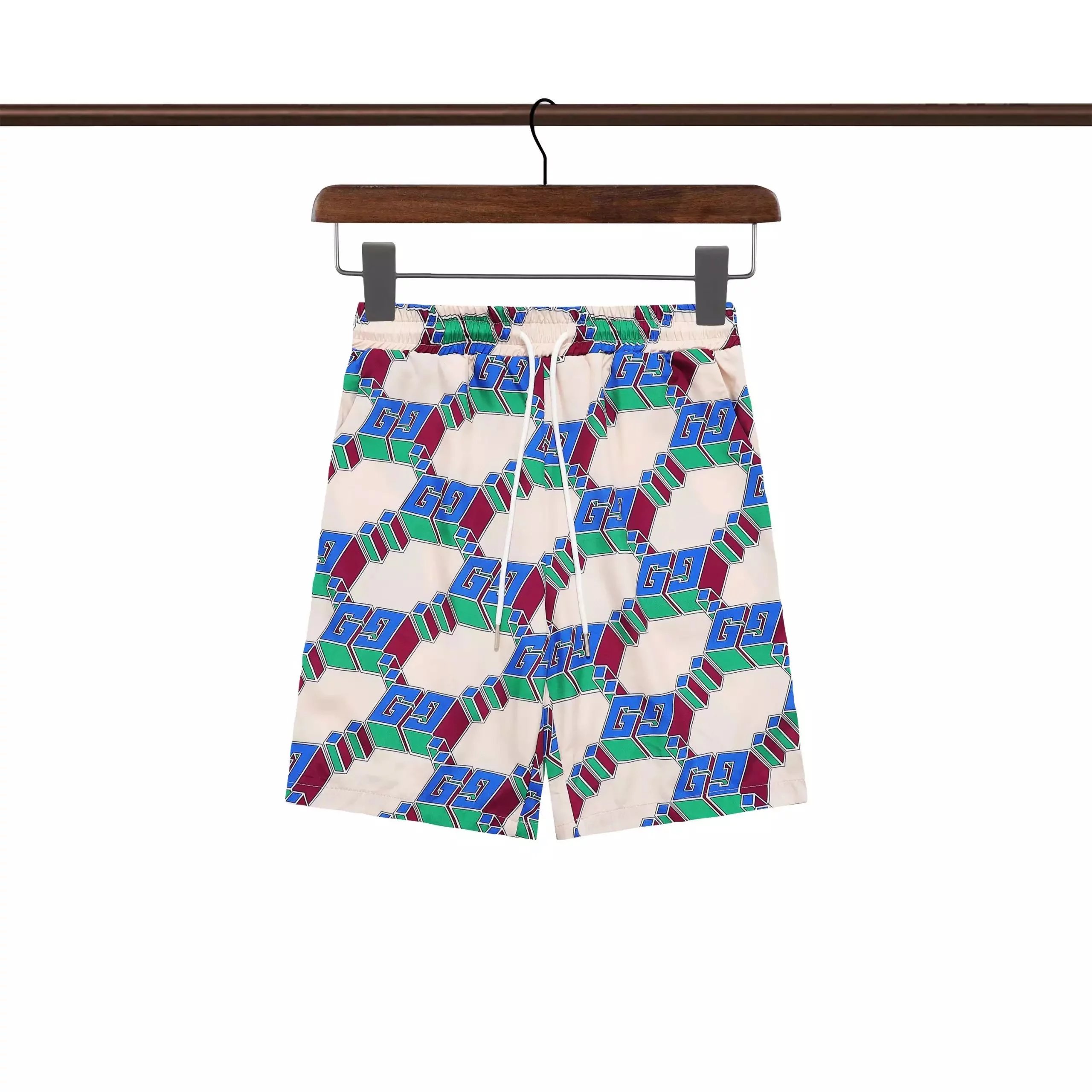 Gucci Tiger Print Silk Shirt and Shorts Set Light Blue Multicolor - 27