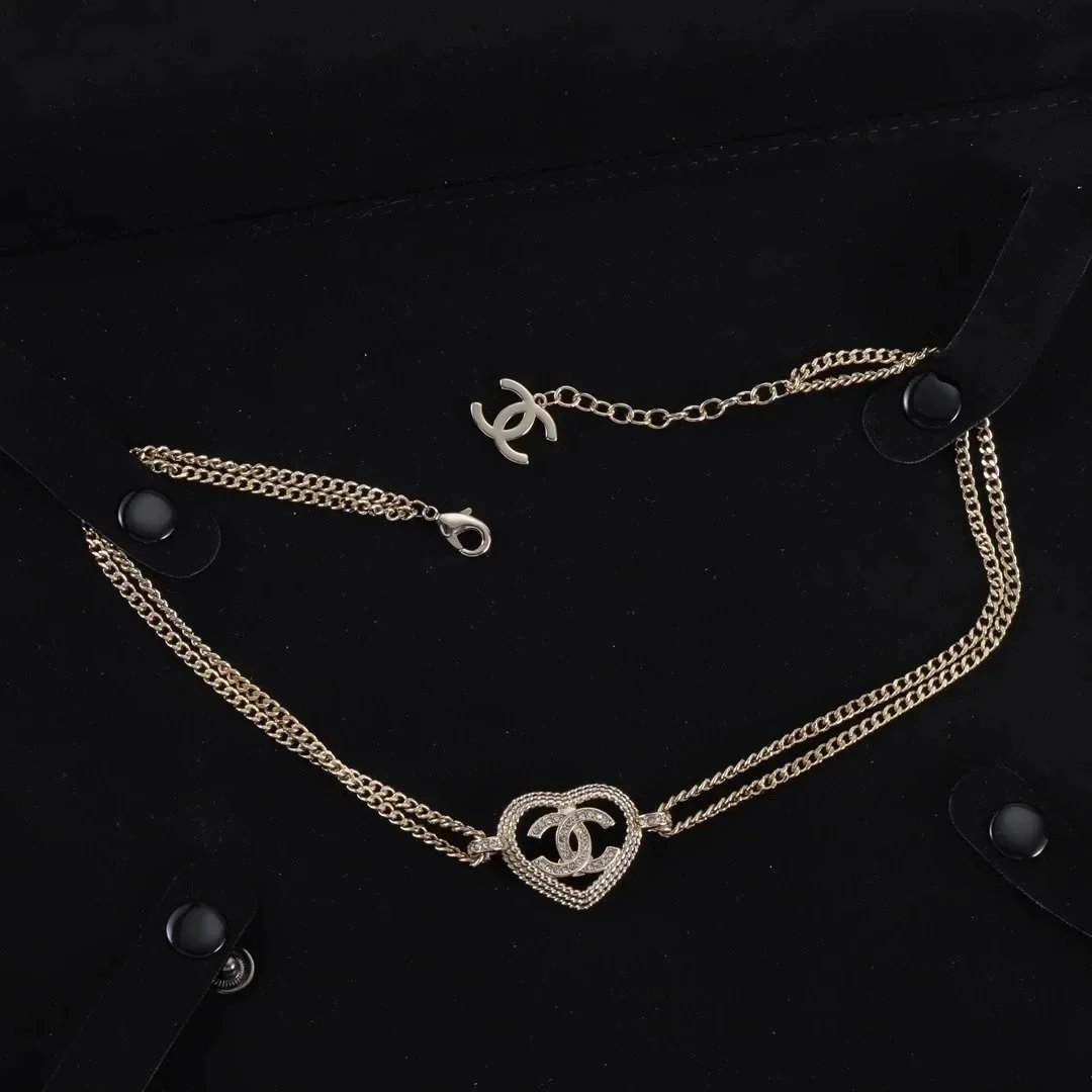 Chanel CC Logo Pave Crystal Snake Chain Bracelet Gold Jewelry - 4