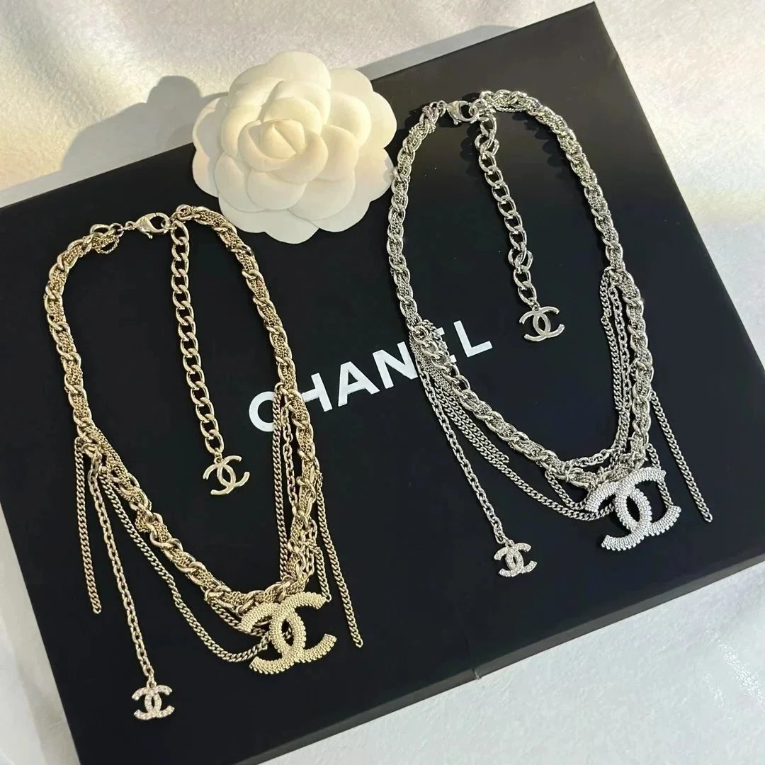 Chanel CC Logo Pave Crystal Snake Chain Bracelet Gold Jewelry - 16