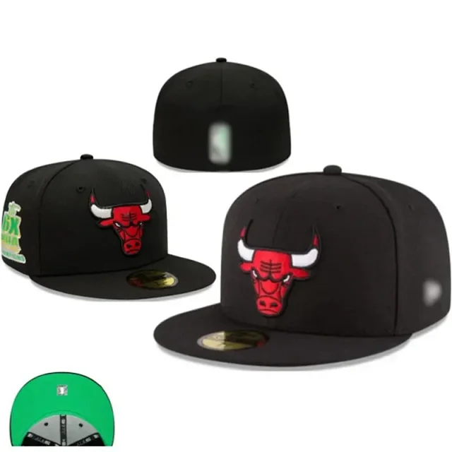 New Era Hats 59FIFTY-style flat-brim fitted baseball caps with embroidered team logos product detail image 13