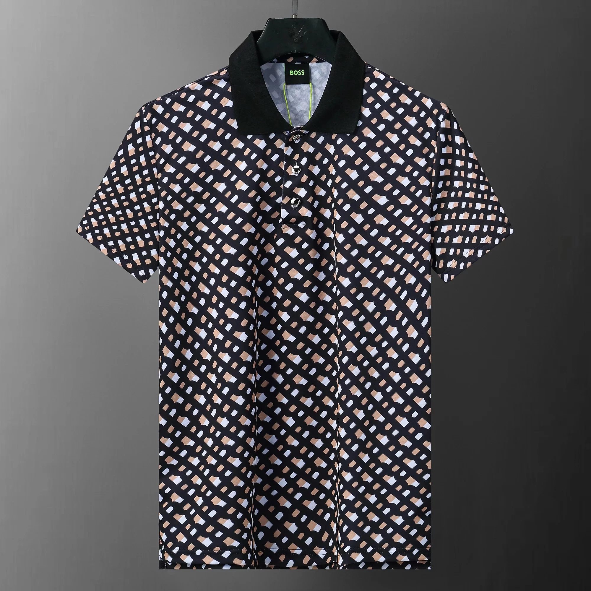 Hugo Boss Logo Polo Black with Yellow Trim Polo - 22