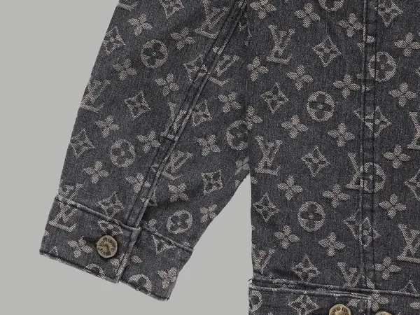 Louis Vuitton Monogram Camouflage Denim Jacket Navy Blue - 9