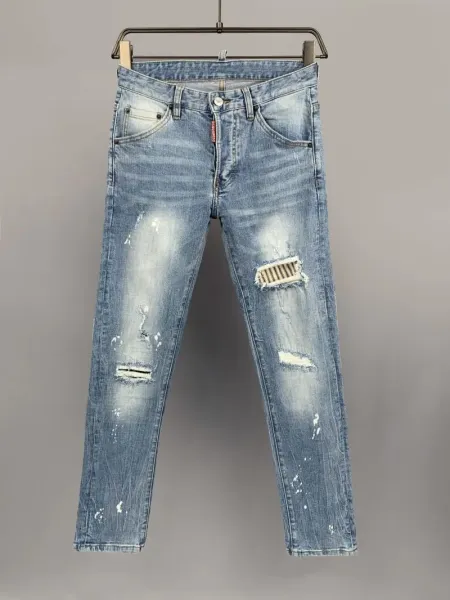 Dsquared2 Distressed Paint-Splatter Slim Fit Jeans - 17