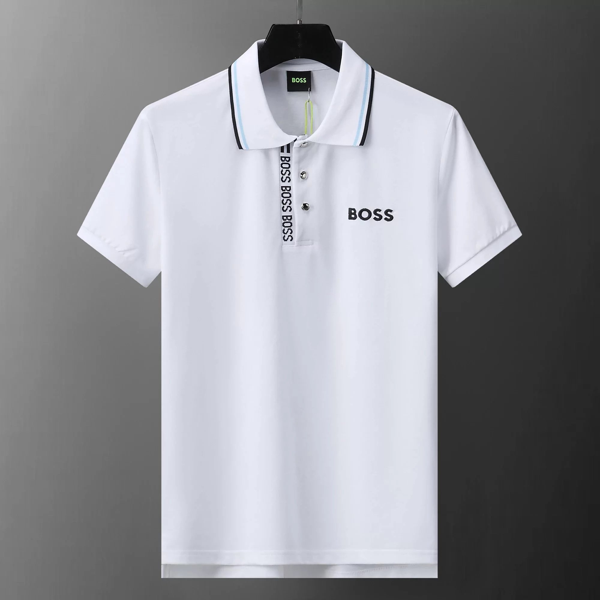 Hugo Boss Logo Polo Black with Yellow Trim Polo - 35