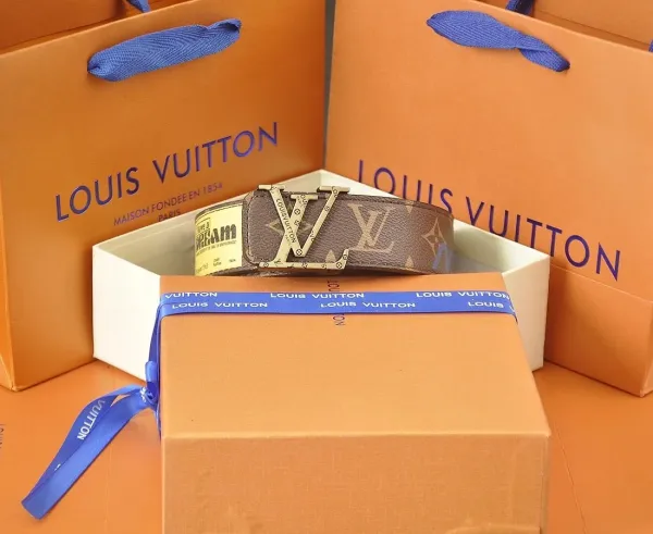 Louis Vuitton Monogram Reversible Belt with LV Turnlock Buckles Gray / Black - 5