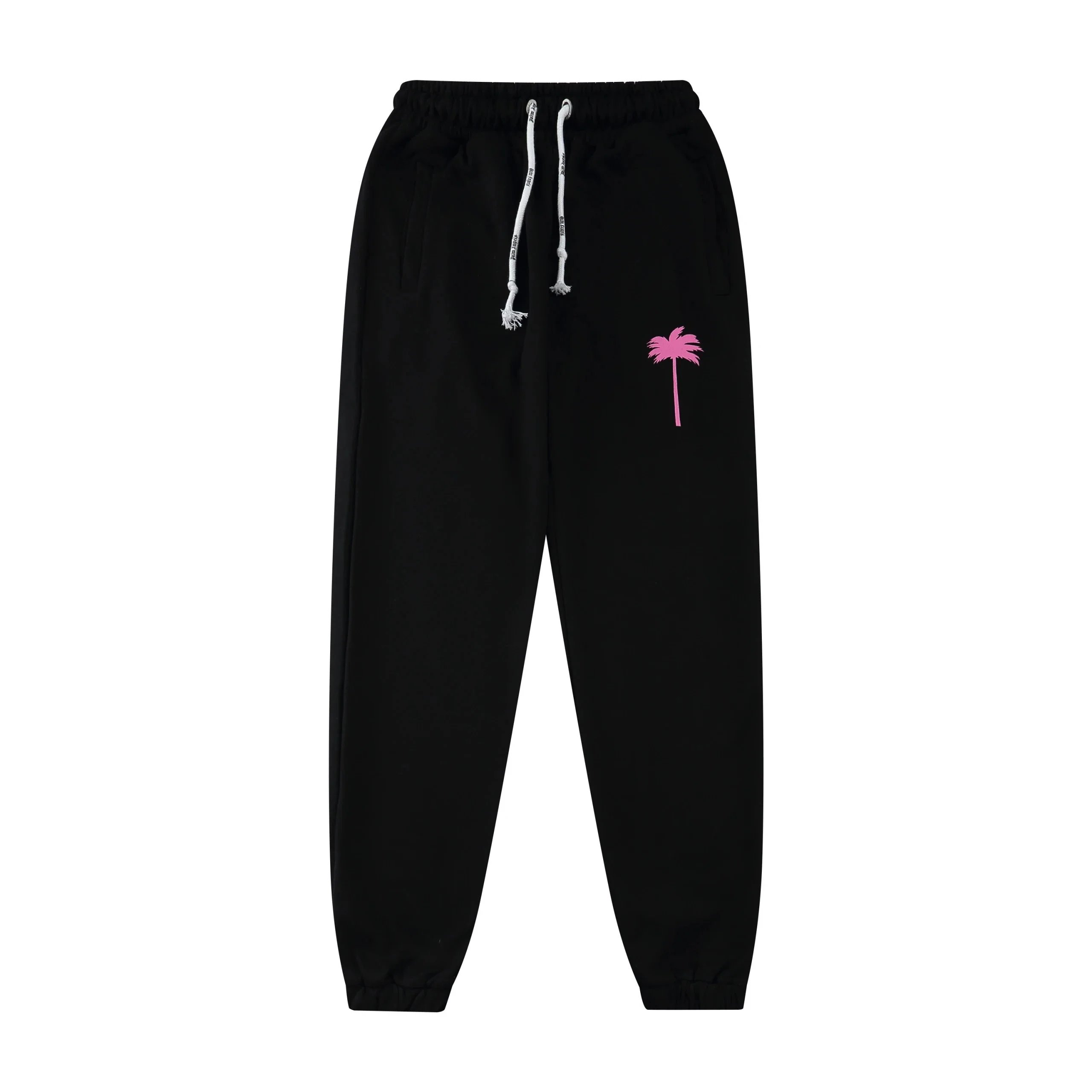 Palm Angels Track Pants Black with White Side Stripes and Gold Embroidery - 17