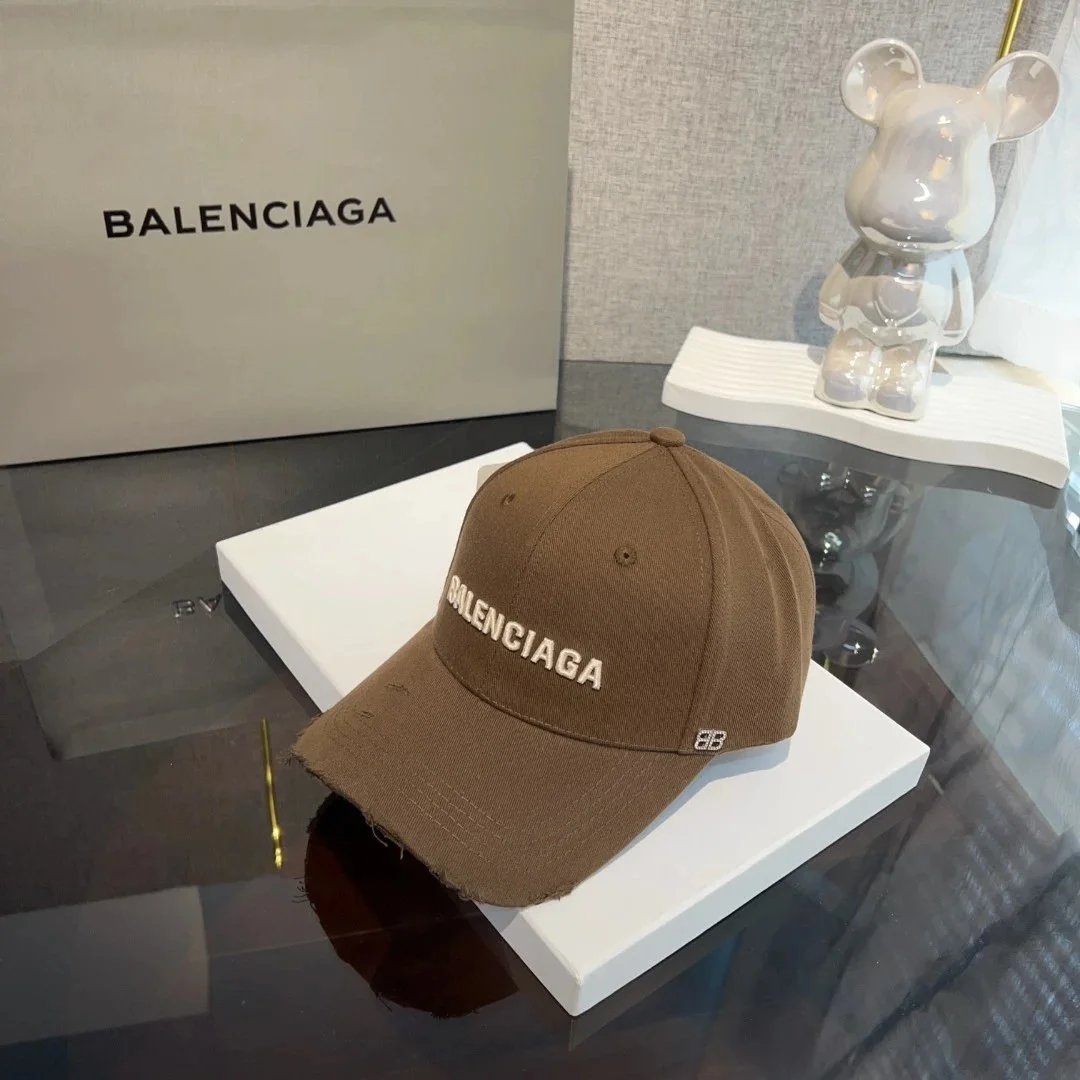 Balenciaga BB Logo Embroidered Monogram Baseball Cap Gray - 16