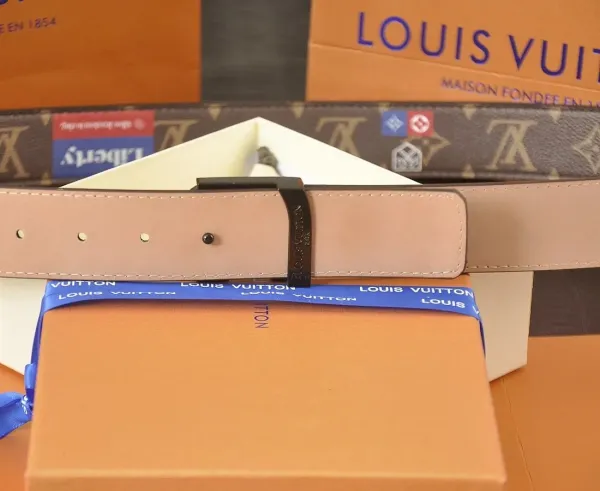 Louis Vuitton Monogram Reversible Belt with LV Turnlock Buckles Gray / Black - 11
