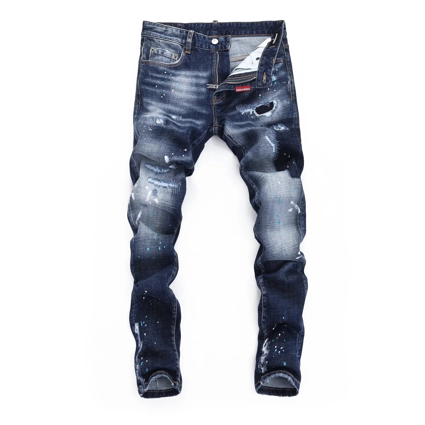 Dsquared2 Paint Splatter Distressed Black Jeans - 22
