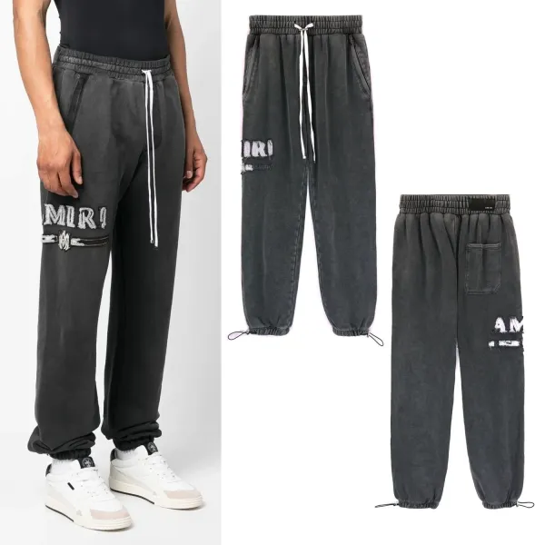 Amiri Cotton Terry Sweatpants Black - 12