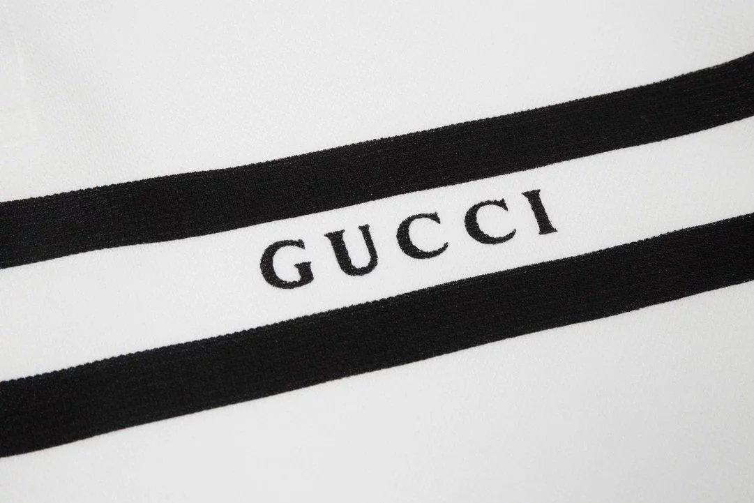 Gucci Logo Print White Polo Shirt - 8