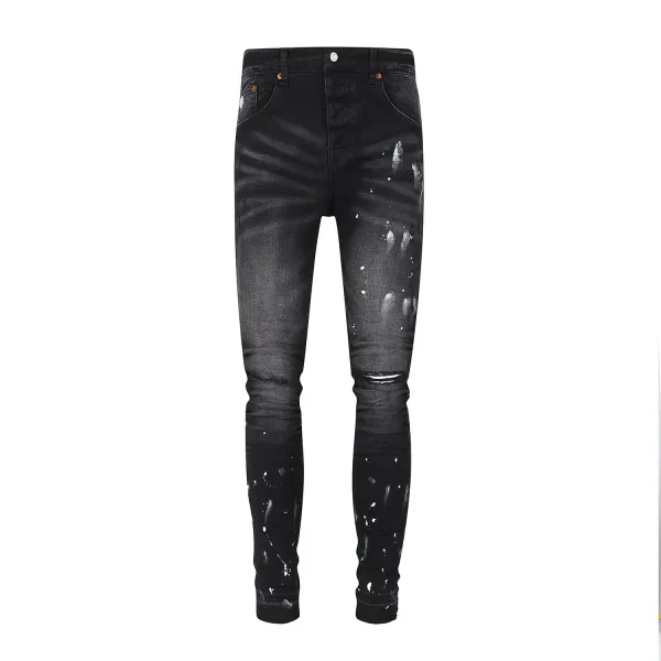 Off-White Paint Splatter Distressed Skinny Jeans - 21