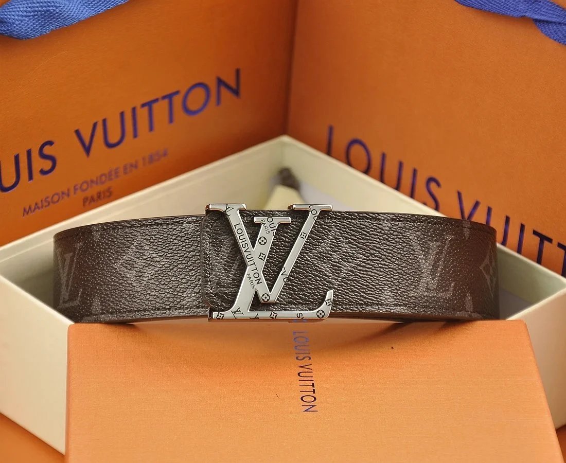 Louis Vuitton Damier Graphite Reversible Belt with LV Buckles Black / Gray Belt - 6