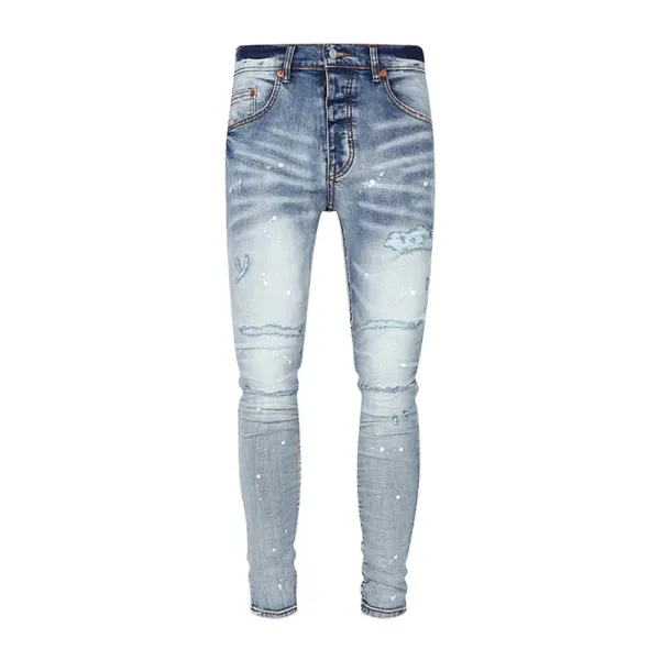 Off-White Paint Splatter Distressed Skinny Jeans - 27