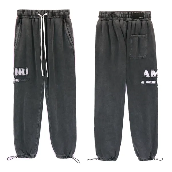 Amiri Cotton Terry Sweatpants Black - 16