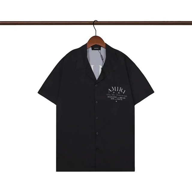 AMIRI Shirts Short-sleeve logo-print button-up product detail image 16