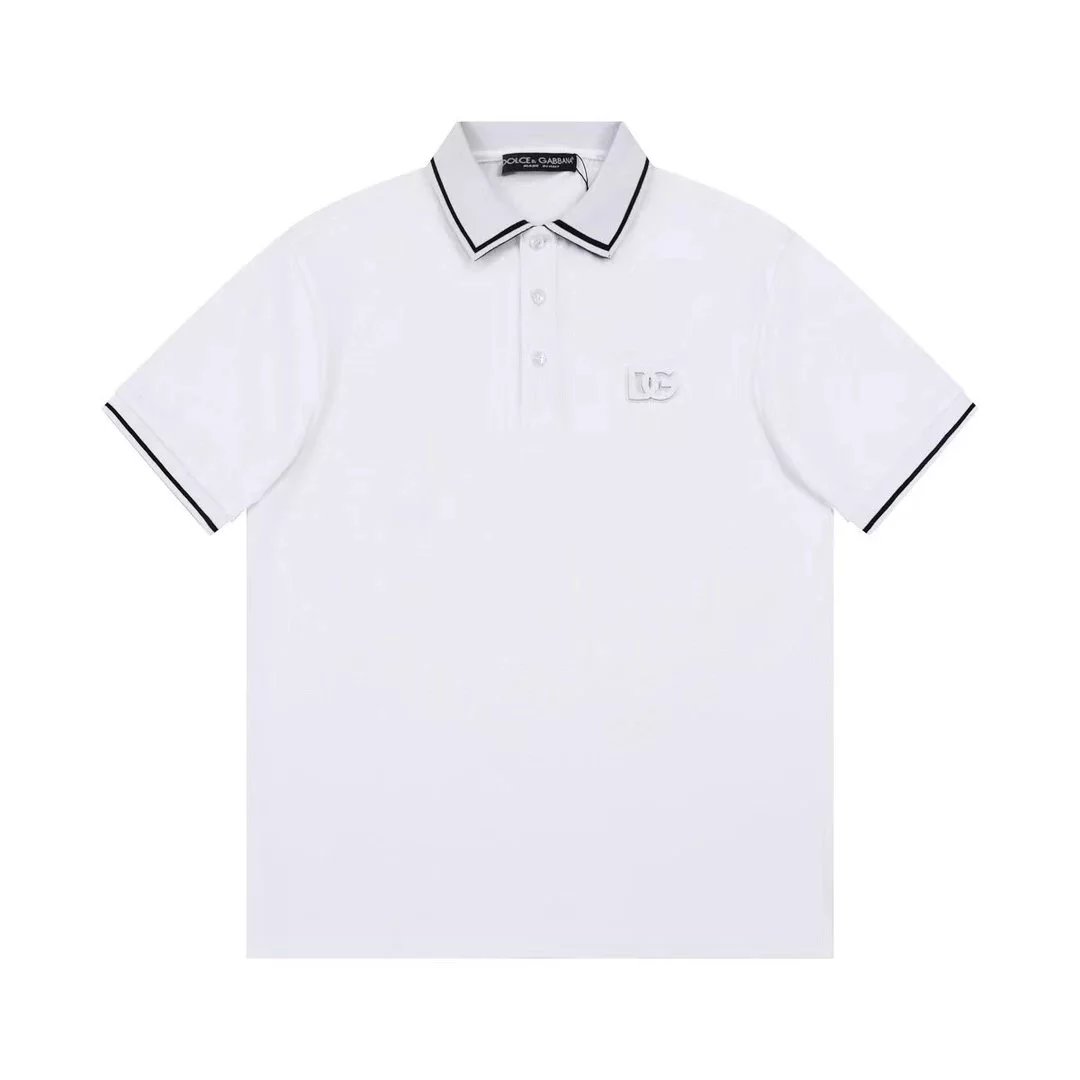 Dolce & Gabbana Heart DG Logo White Polo Shirt - 18