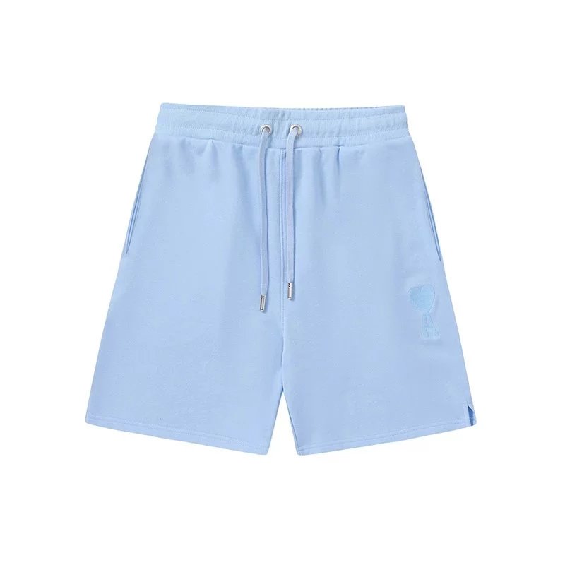 Ami Paris Heart Logo Shorts Beige - 20