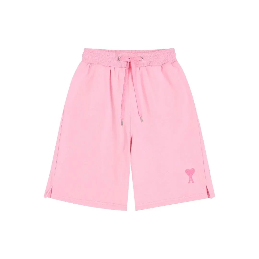 Ami Paris Heart Logo Shorts Beige - 28