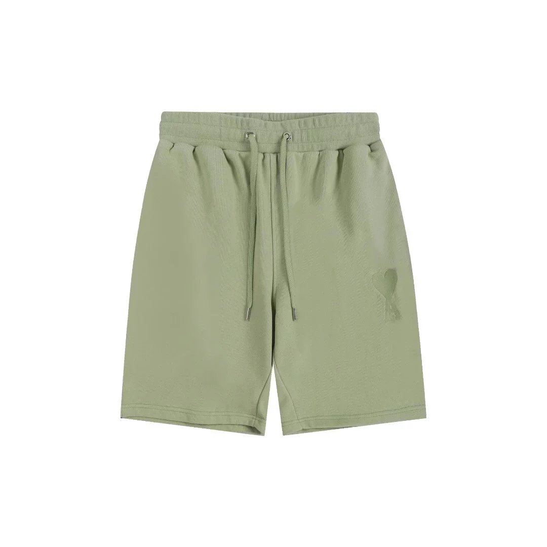 Ami Paris Heart Logo Shorts Beige - 36