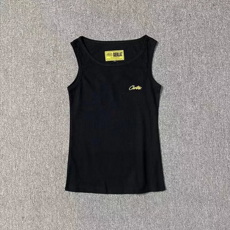 Corteiz Guerillaz Ribbed Tank Top Black - 11