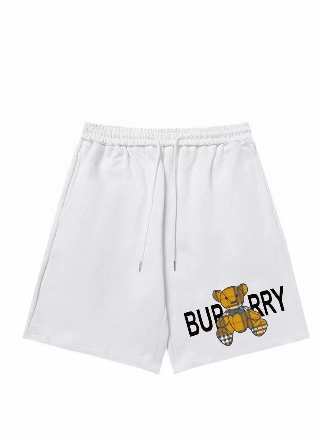 Burberry Thomas Bear Print Cotton Sweat Shorts White - 18