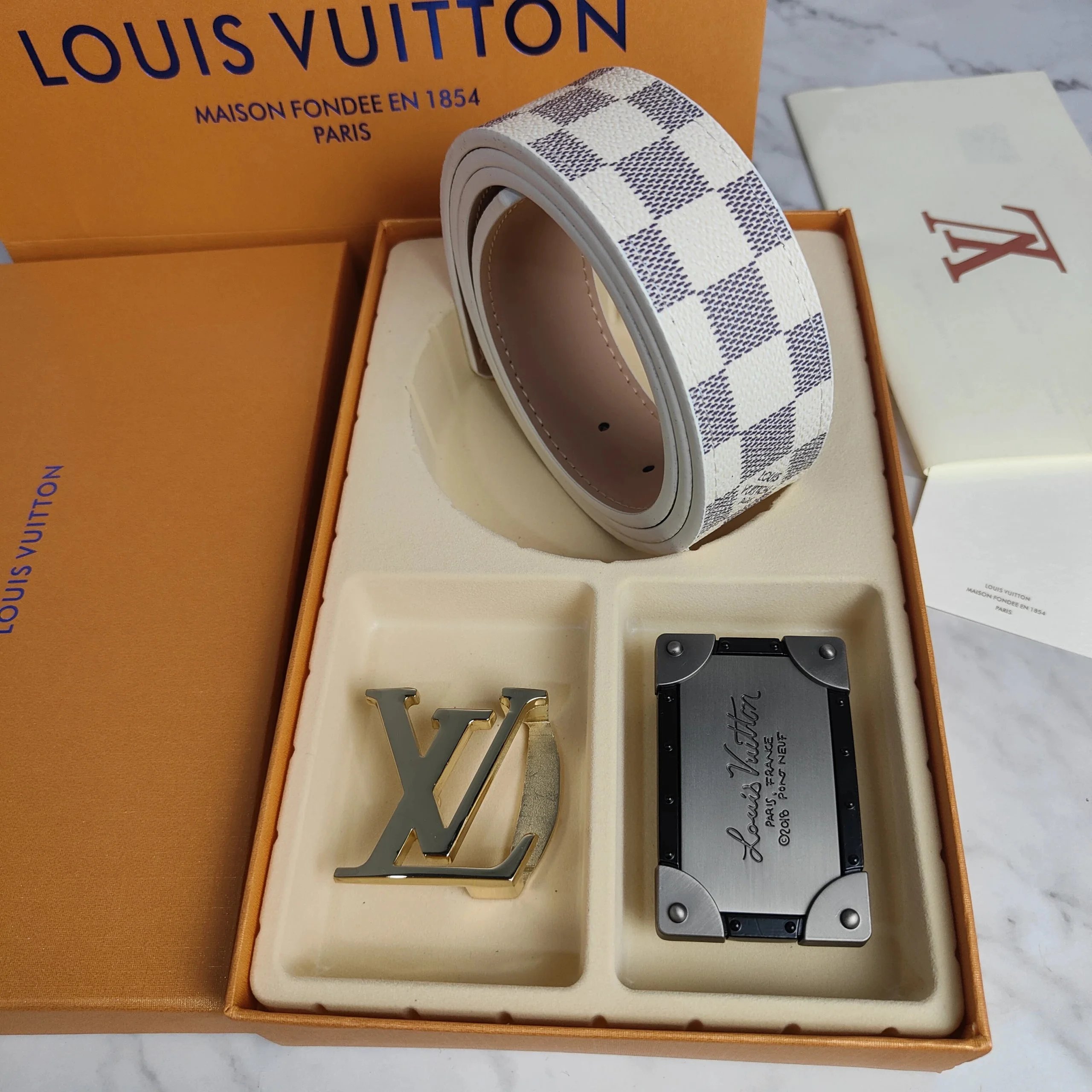 Louis Vuitton Damier Azur Belt