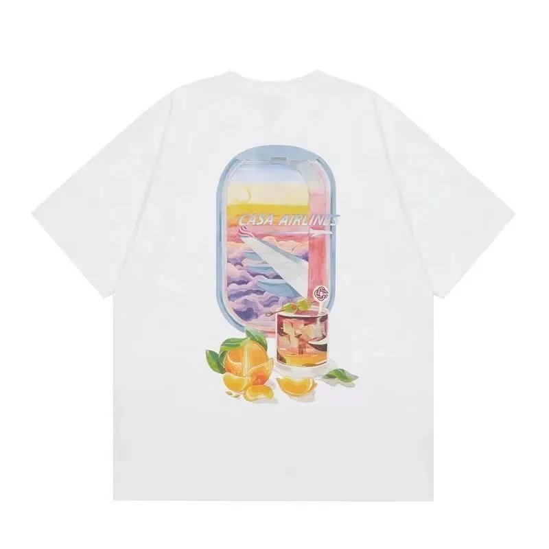 Casablanca Casa Blanca Heart Logo Oversized T-Shirt White T-Shirts - 12
