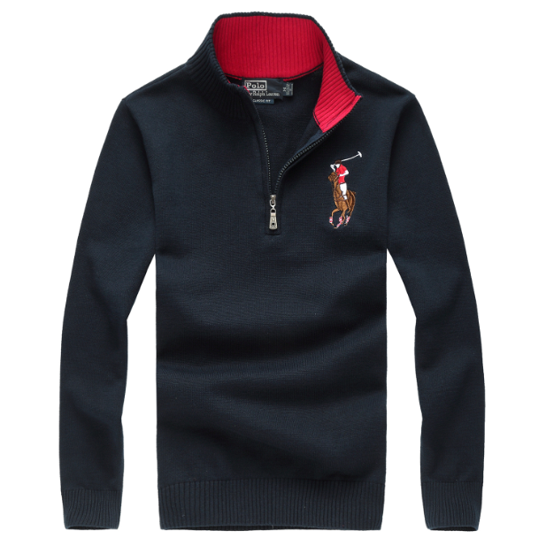 Polo Ralph Lauren Cable Knit Quarter-Zip Sweater Blue - 16