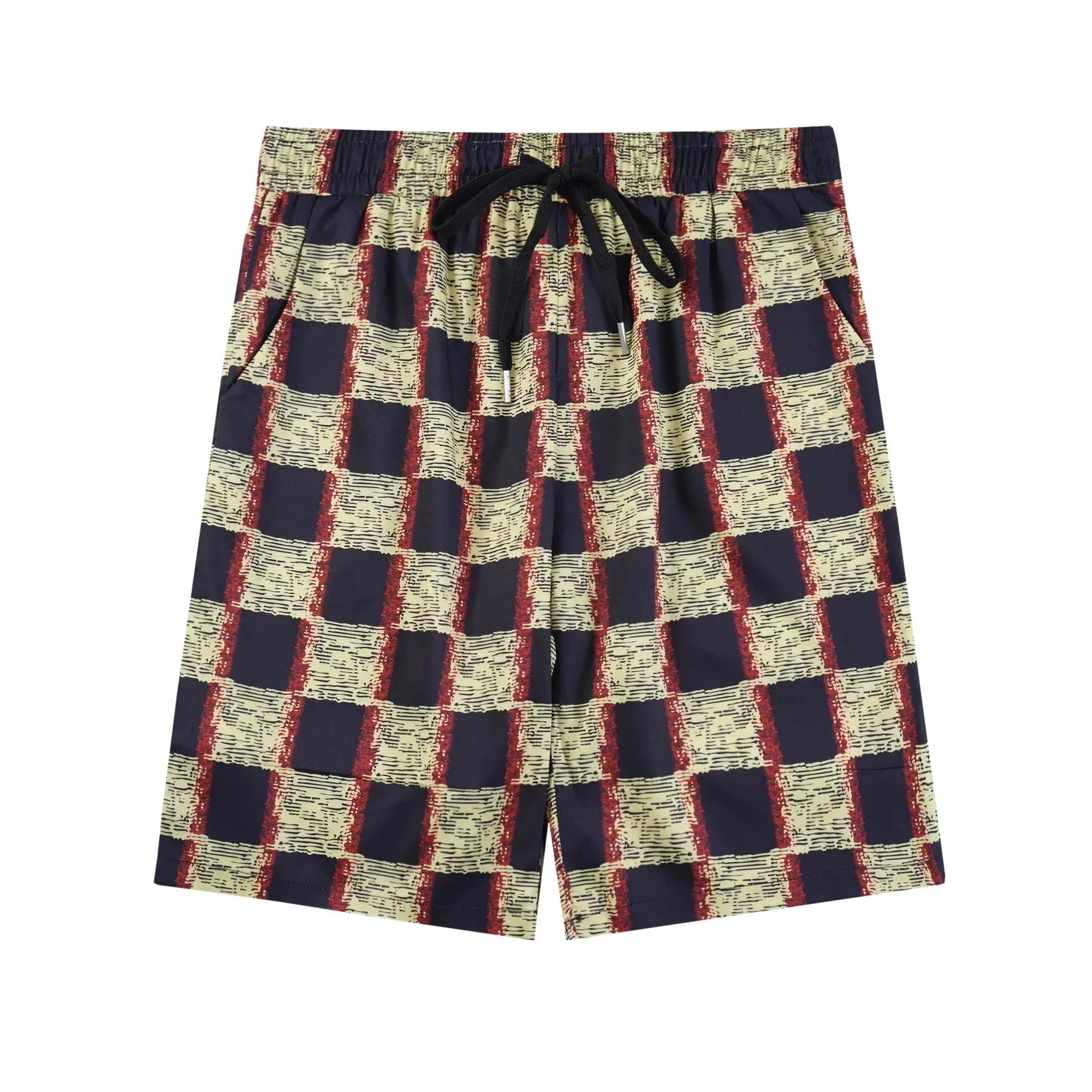 AMI Paris Tie-Dye Logo Print Shorts Navy and White - 20