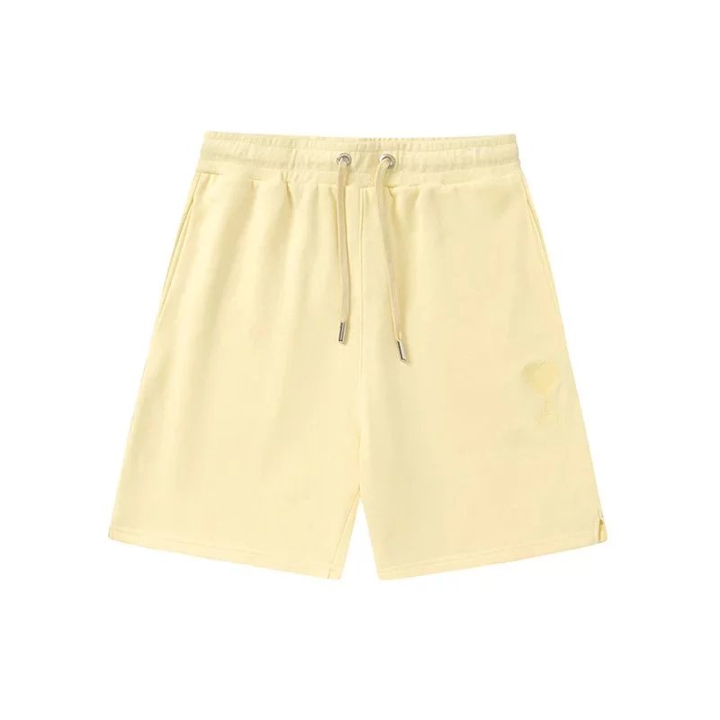 Ami Paris Heart Logo Shorts Beige - 18