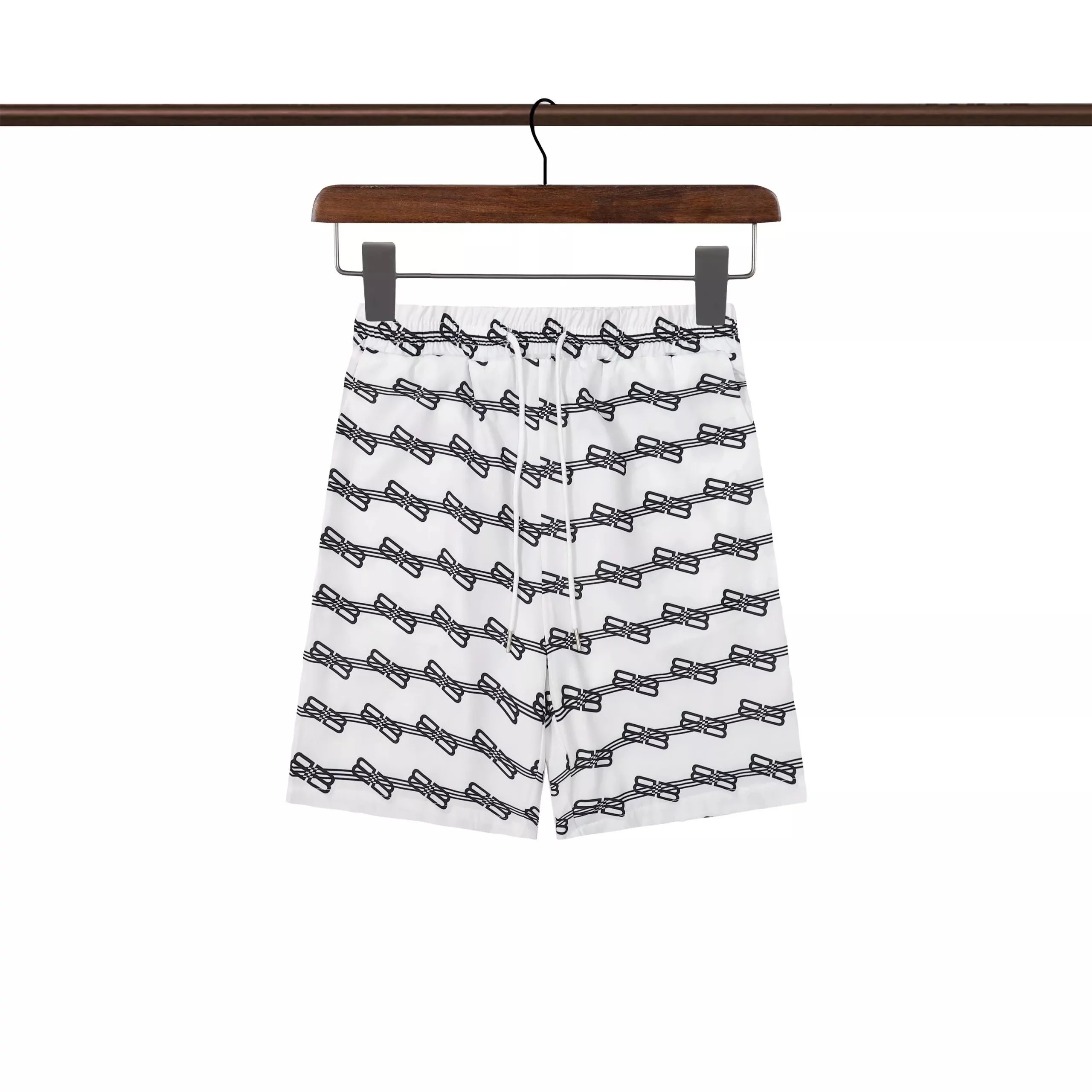 Balenciaga Paperclip Print Short-Sleeve Shirt and Shorts Set White - 12