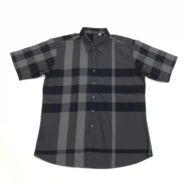 Burberry Check Print Short-Sleeve Shirt Orange Beige Black - 19