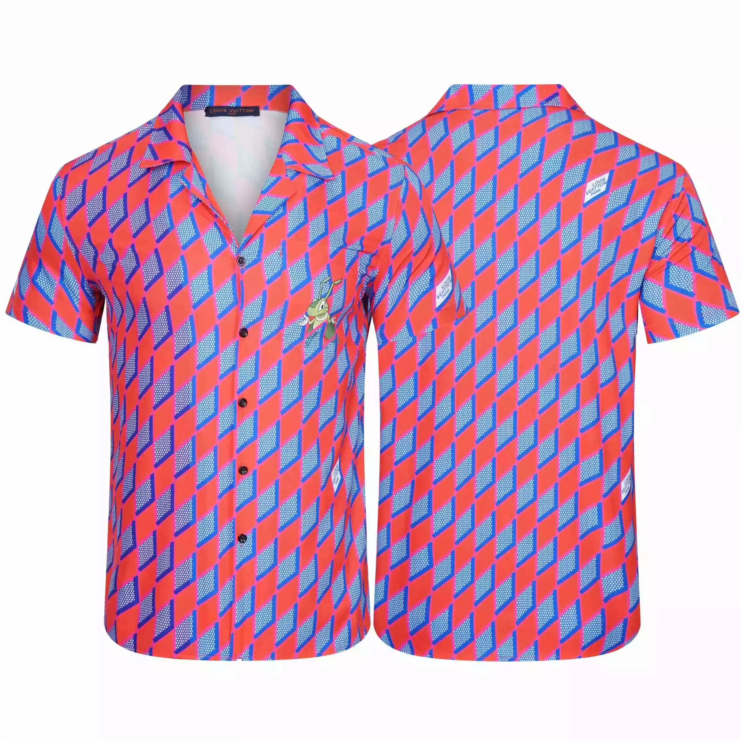 Design Louis Vuitton Logo Print White T-Shirt and Shorts Set Sets - 32
