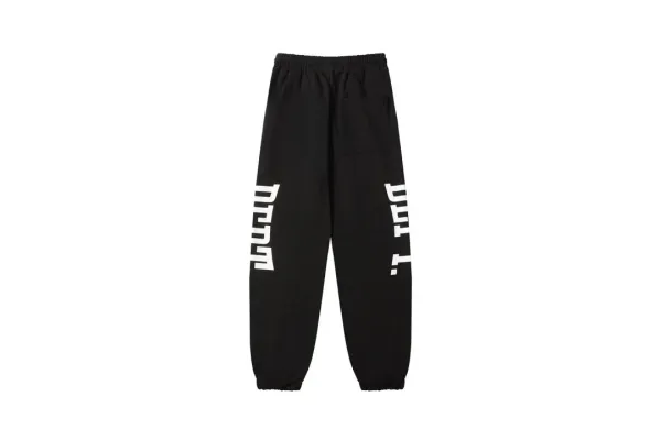 Design Sweatpants Red with Vertical Logo Print - 11