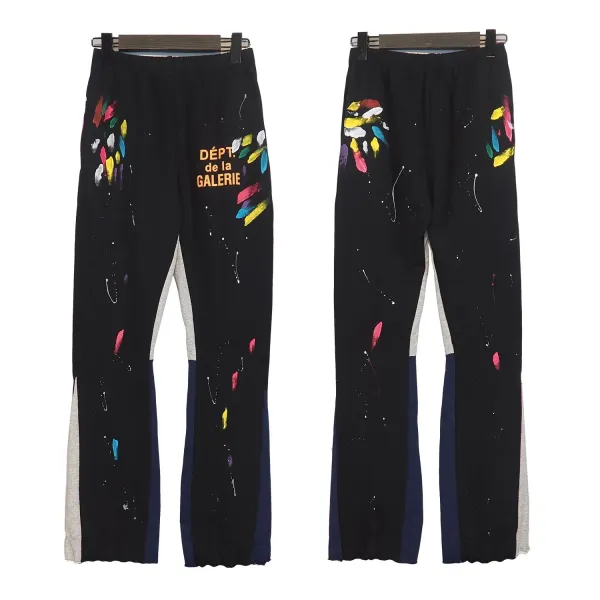 Design Sweatpants Red with Vertical Logo Print - 19
