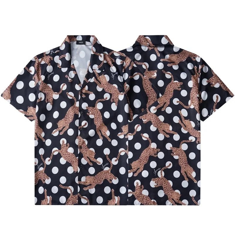 Amiri Floral Print Short-Sleeve Shirt Navy - 37