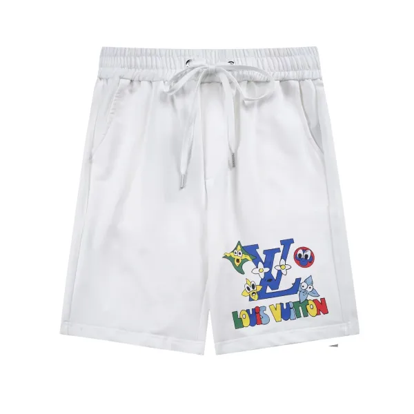 Louis Vuitton Monogram Watercolor Print Shorts Blue White - 22