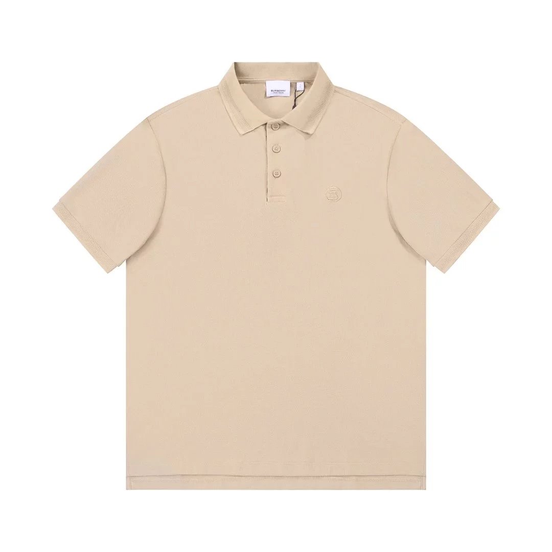 Burberry Leather-Patch Polo Black Polo Shirt - 24