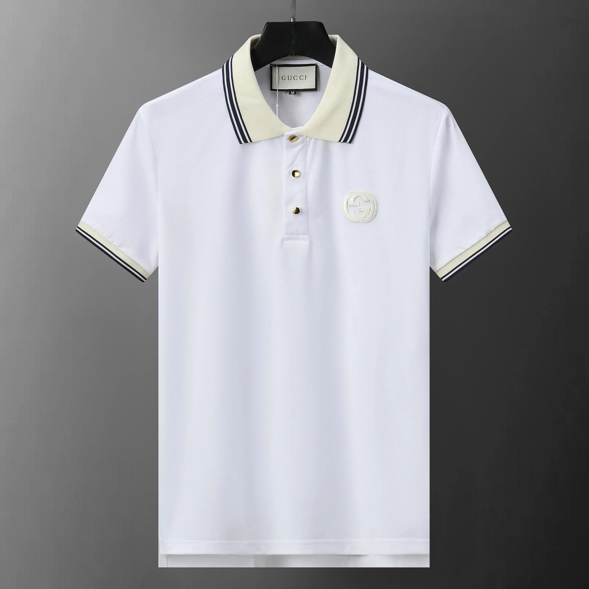 Gucci Pineapple Embroidered Polo Orange Polo Shirt - 22
