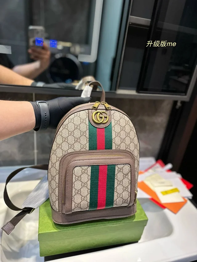 Gucci Backpacks Web Stripe and GG Monogram Designs product detail image 19